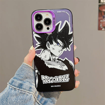 Fashion Anime Dragon Balls Gokus Laser Phone Case