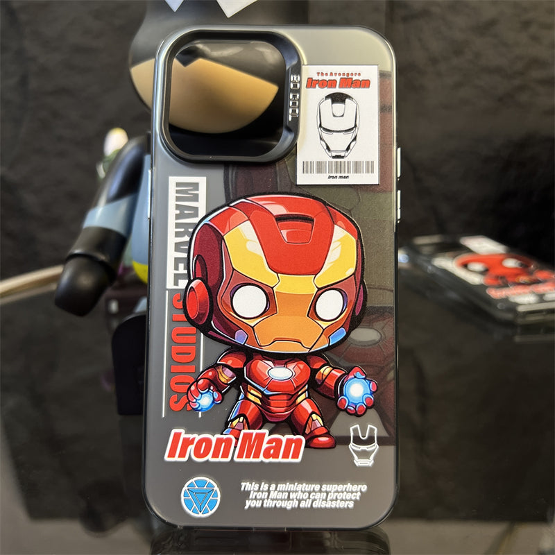 Bronzierender Marvel Spider-Man Iron Man Handyhülle