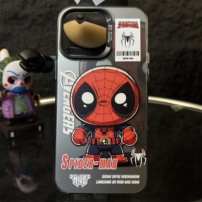 Bronzing Marvel Spider-Man Iron Man Phone Case