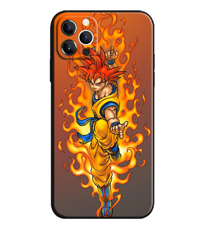 Fashion Anime Dragon Balls Gokus Laser Phone Case