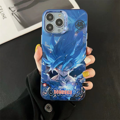 Fashion Anime Dragon Balls Gokus Laser Phone Case