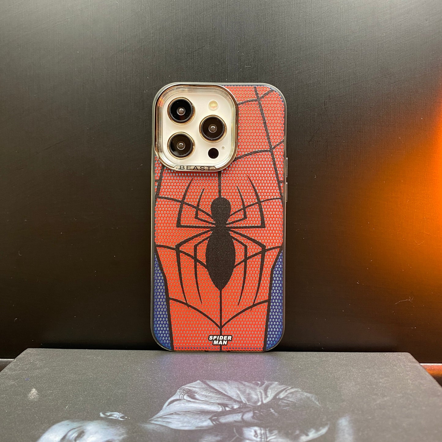 Bronzierender Marvel Spider-Man Iron Man Handyhülle