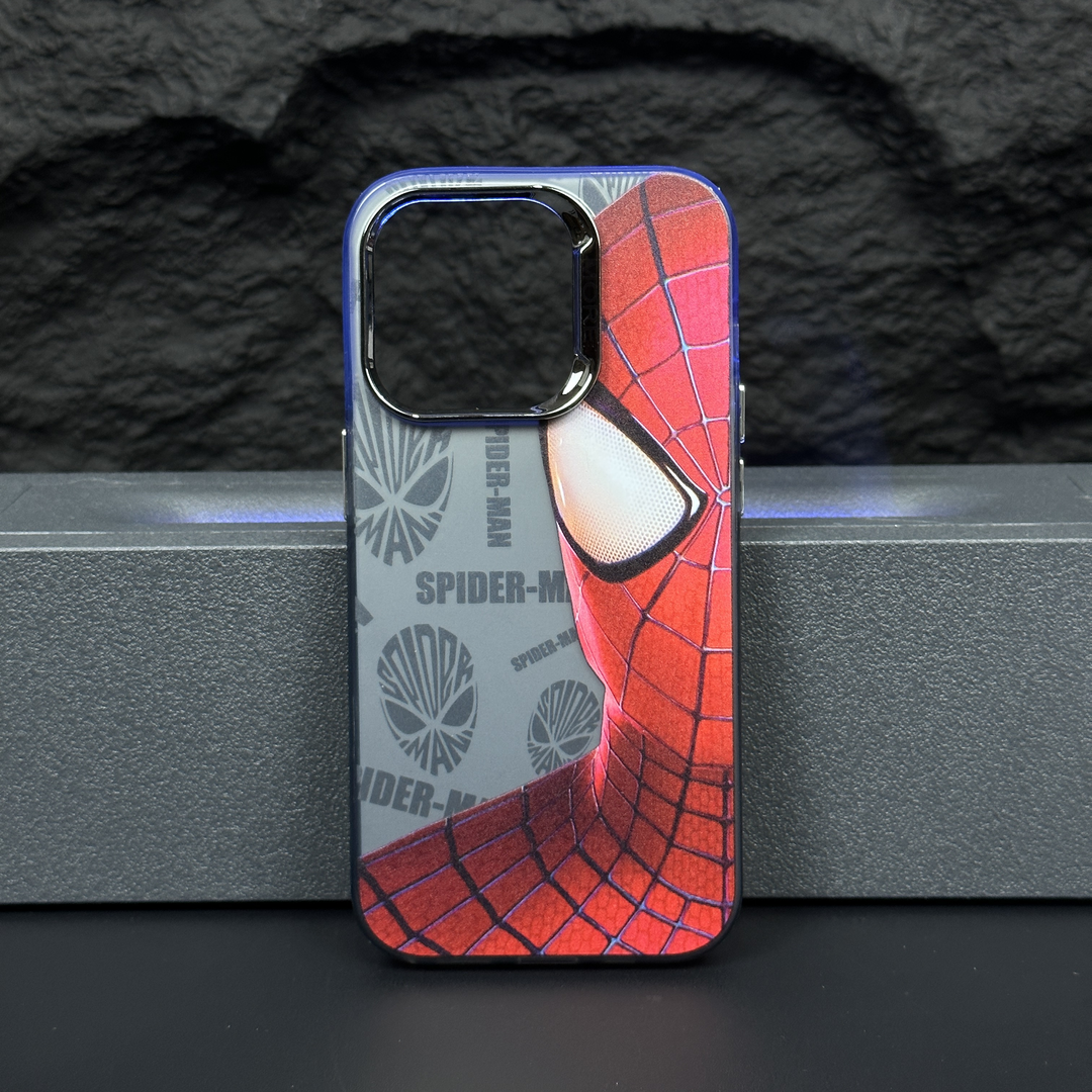 Bronzing Marvel Spider-Man Iron Man Phone Case