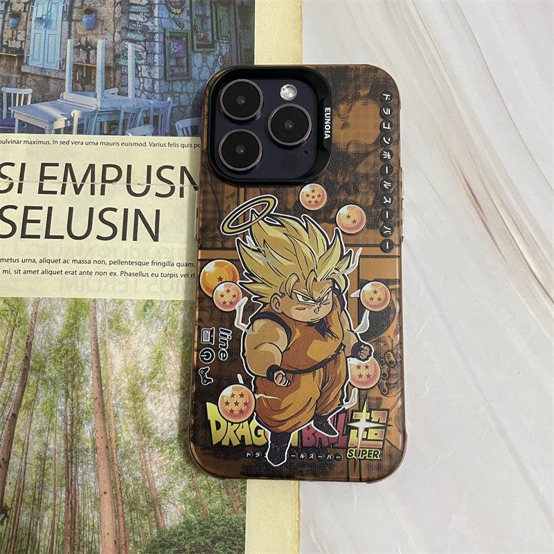 Fashion Anime Dragon Balls Gokus Laser Phone Case