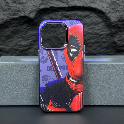 Bronzing Marvel Spider-Man Iron Man Phone Case