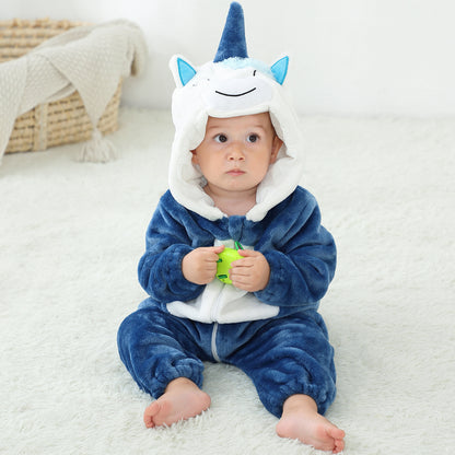 Flannel Animal Shaped Baby One-Piece Suit