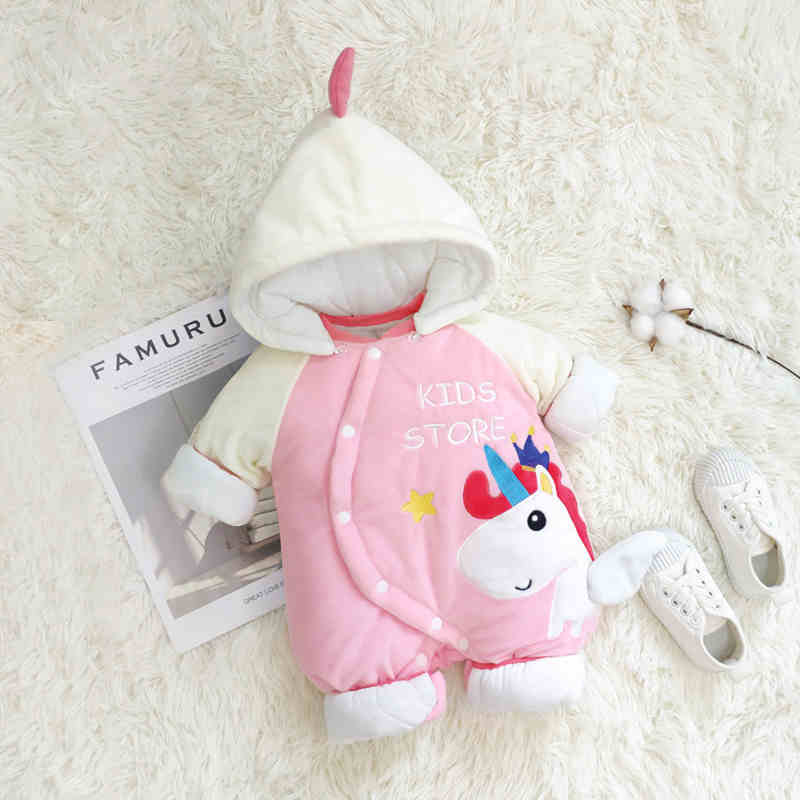 Newborn baby cartoon thick winter clothes