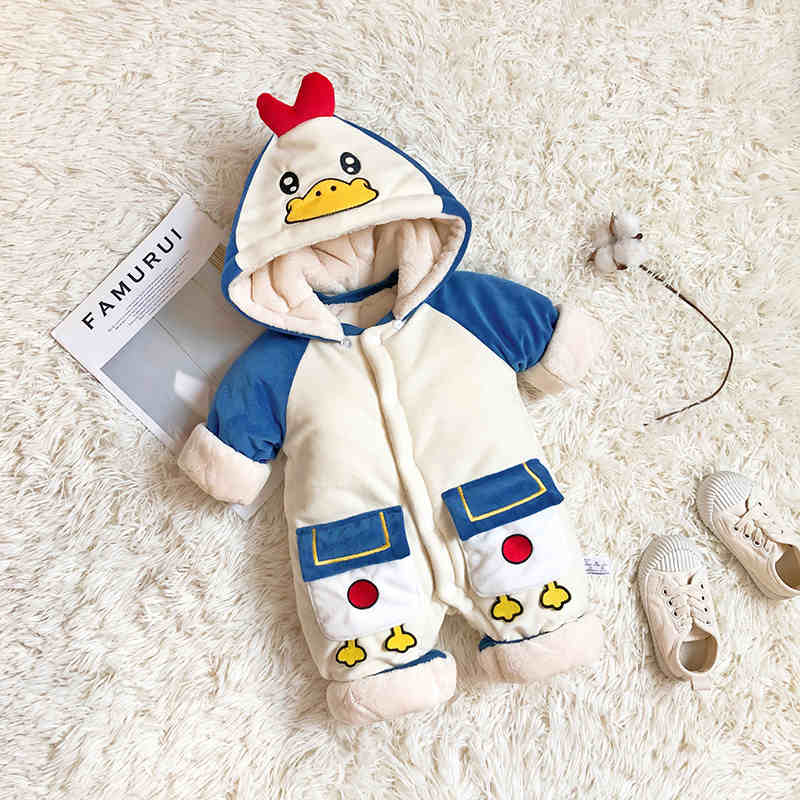 Newborn baby cartoon thick winter clothes