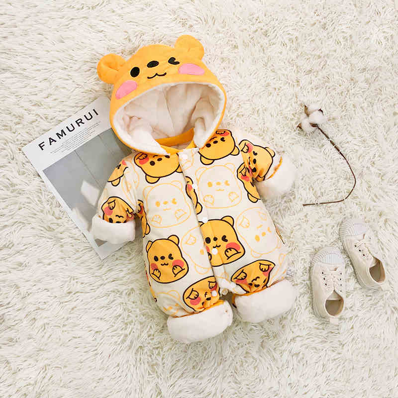 Newborn baby cartoon thick winter clothes