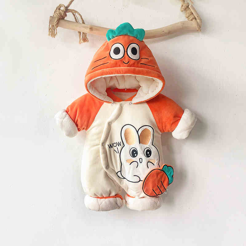 Newborn baby cartoon thick winter clothes