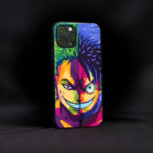 Zoro and Luffy Glass Case