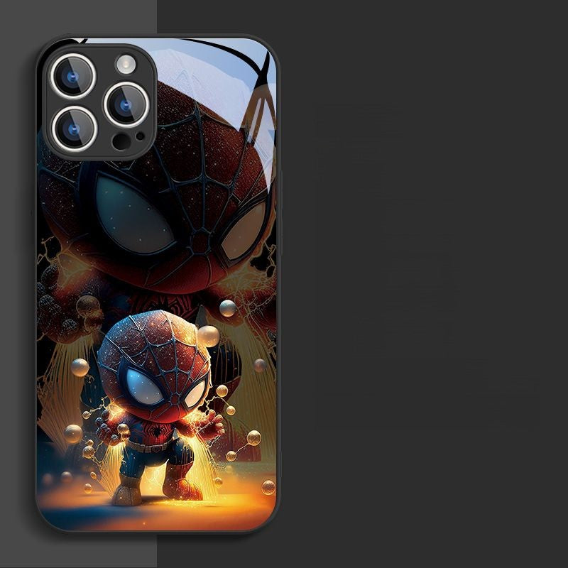 Bronzing Marvel Spider-Man Iron Man Phone Case