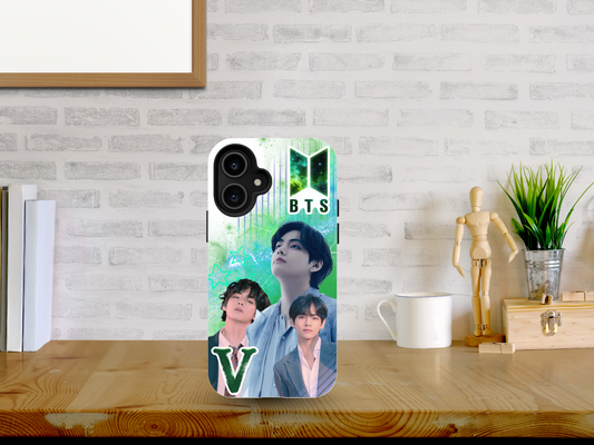 BTS V iPhone Case – Purple Galaxy K‑Pop Phone Cover for ARMY