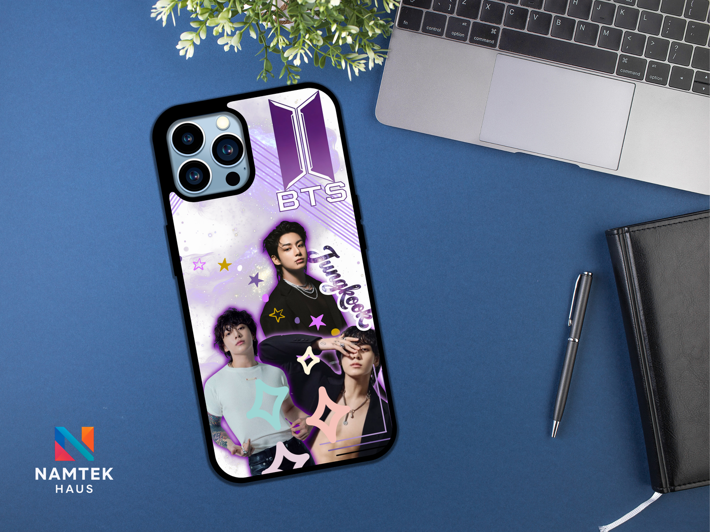 BTS Jungkook iPhone Case – Purple Galaxy K‑Pop Phone Cover for ARMY