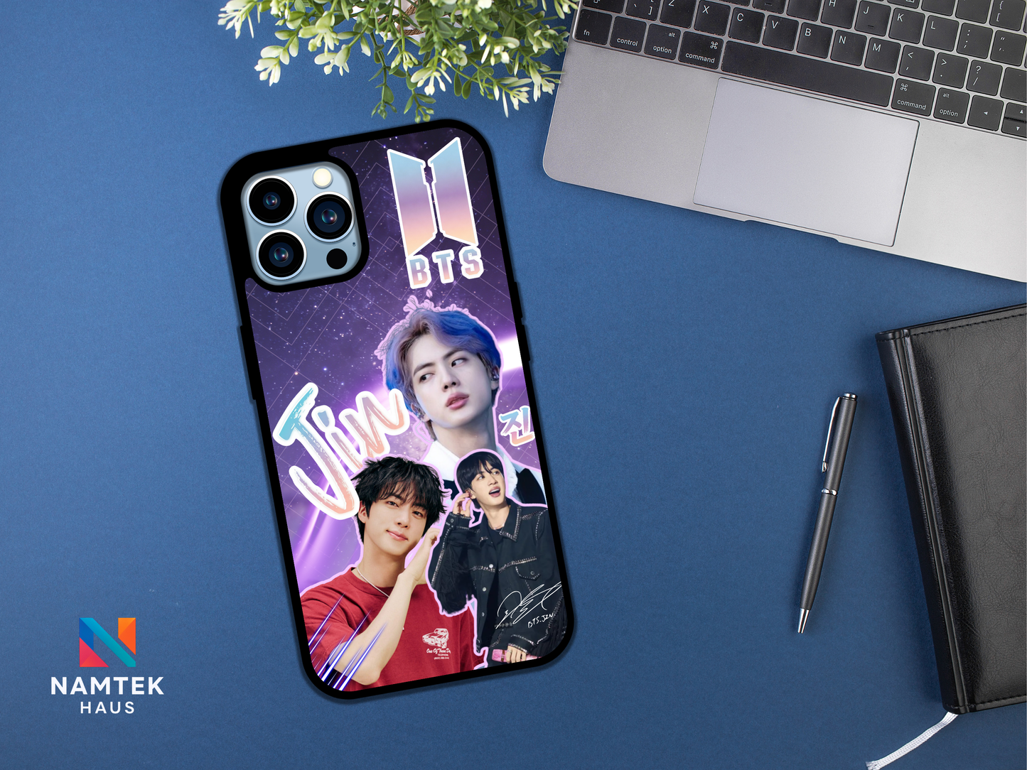 BTS Jin iPhone Case – Purple Galaxy K‑Pop Phone Cover for ARMY