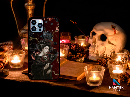 Geisha Veil of Roses & Shadows Phone Case