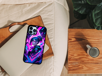 Neon Rebel - Cyberpunk Anime Vibes Phone Case