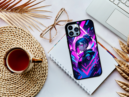 Neon Rebel - Cyberpunk Anime Vibes Phone Case