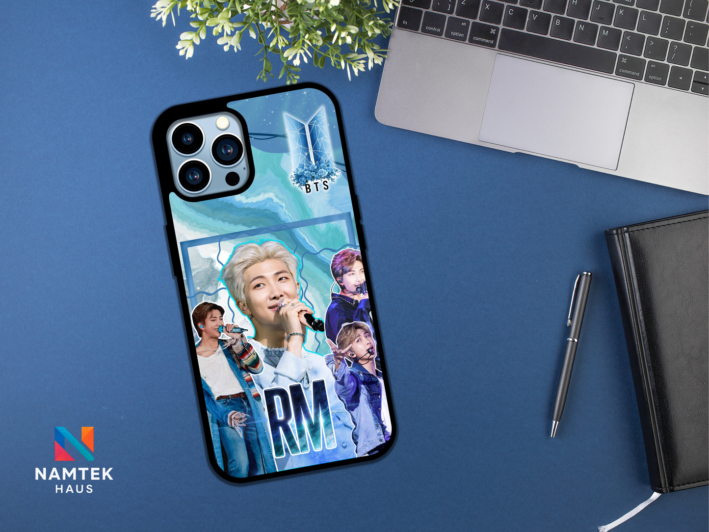 BTS RM Blue Marble Galaxy iPhone & Samsung Case - ARMY Fan Design