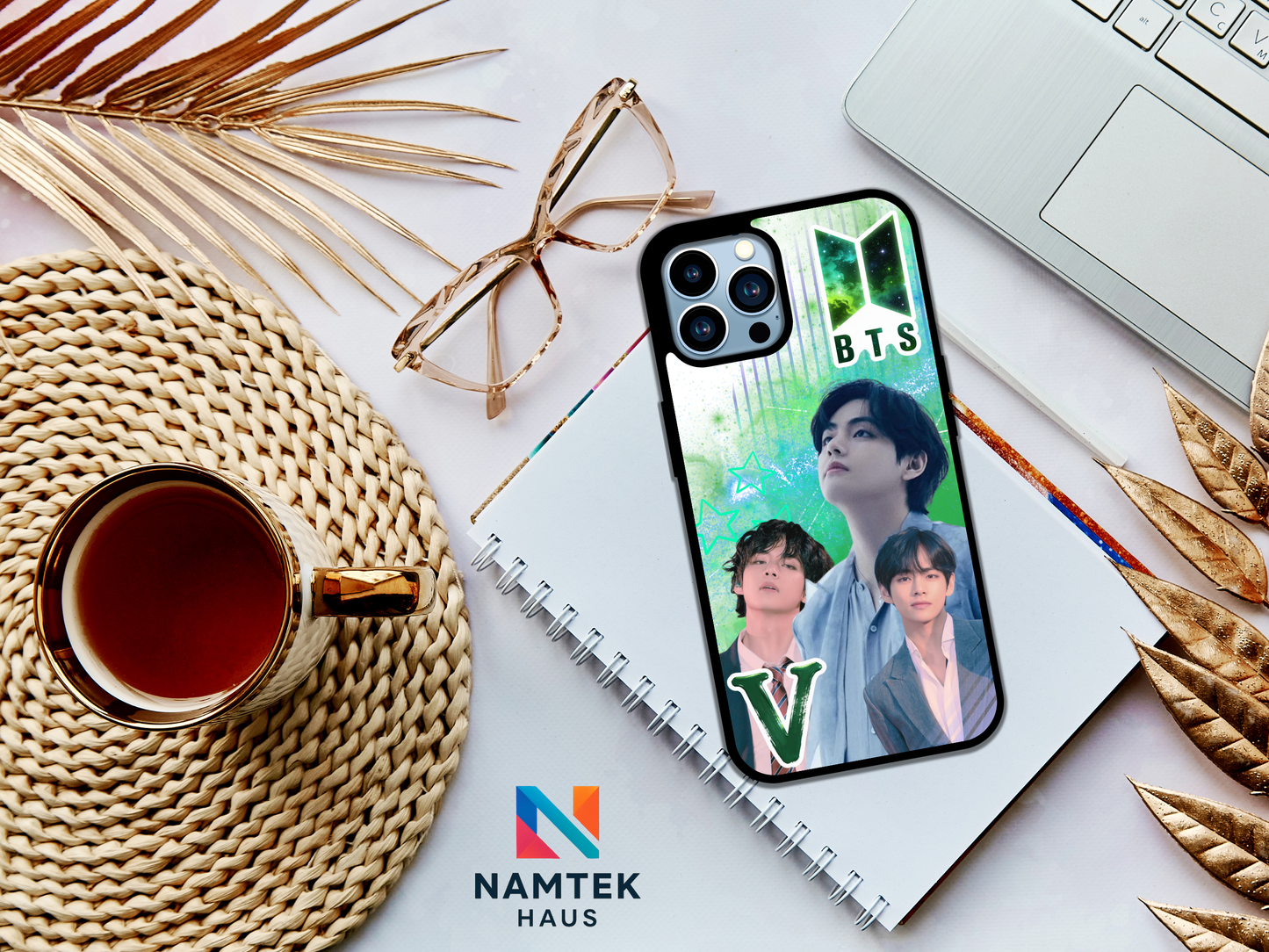 BTS V iPhone Case – Purple Galaxy K‑Pop Phone Cover for ARMY