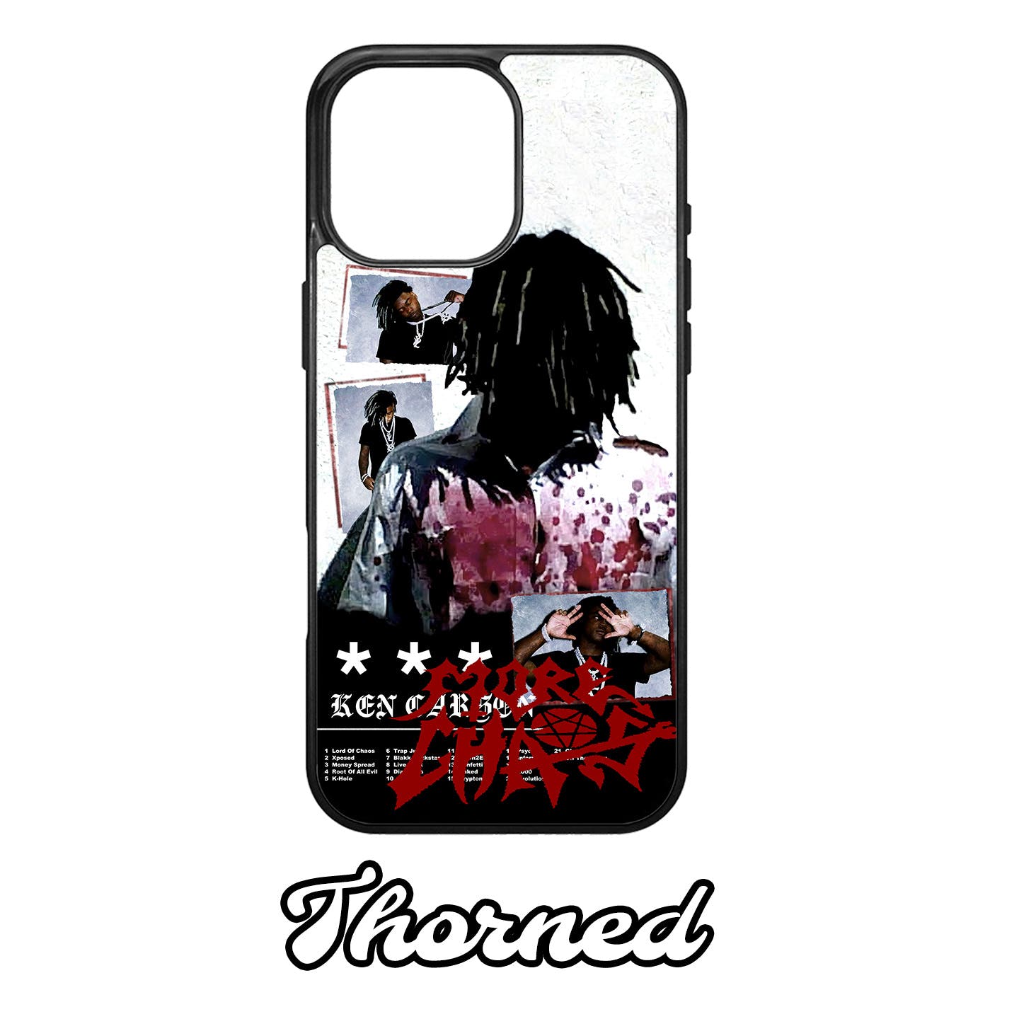 Opium Kencarson album cover; More Chaos phone case